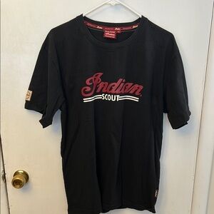Indian Scout Adult T-shirt Black Size Large